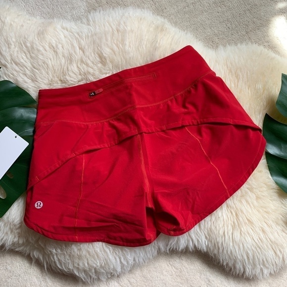 NWT Lululemon Speed Shorts Dark Red Medium Rise - Picture 6 of 10